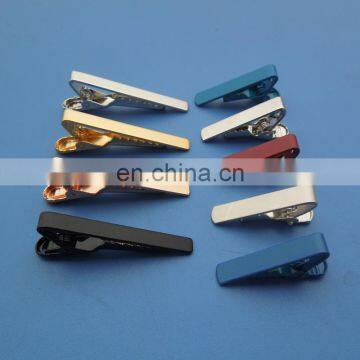 colorful plain garment tie pin custom size men tie clip