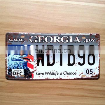 vintage license plates retro iron painting BEER wall sticker number plate metal craft for store decoration