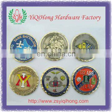 different diamond edge challenge coin