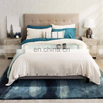 Durable 100% Cotton Antique Cream Washed Woven Bedroom Duvet Cover Set With Zipper Interior Ties