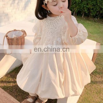 Girls skirt lace collar detachable super fairy princess dress 20 autumn clothes new foreign trade children's clothing