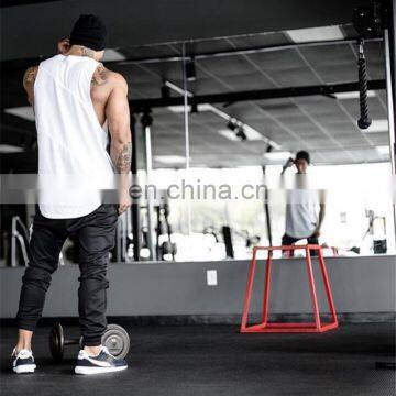 Custom logo print sexy muscle training cotton tank tops for men