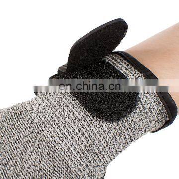 Manufacture Wholesale Massage Hair Removal Deshedding Brush Cleaning Pet Dog Cat Bath Gray Grooming Gloves photo-4