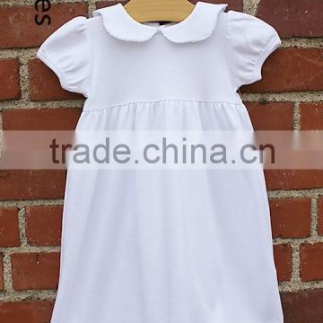 New feeling clothing for kids pretty fashion neck design baby day gown