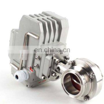 Sanitary Electric Actuated Butterfly Valve Stainless Steel Butterfly Valves With Electric Actuator