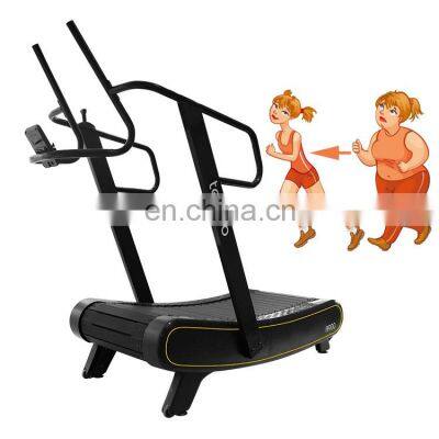 treadmill hiit multifunction manual  Commercial  low noise air walker curved  treadmill gym Equipment treadmill