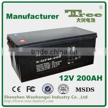 free maintenance mf battery 12v 200ah deep cycle battery