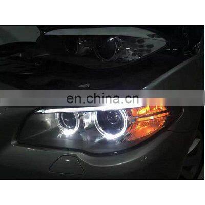 Upgrade to White LED Angel Eyes LED Light Brow HID XENON Headlamp Headlight 2014-2017 for BMW 5 Series F18 Xenon 2011-2013 photo-4