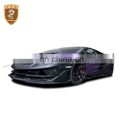 Accessories luxury car half carbon fiber front bumper side skirts hood for Lambor LP700 modify SVJ style body kit