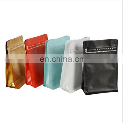 Custom printed aluminium foil coffee bags with air valve and zipper