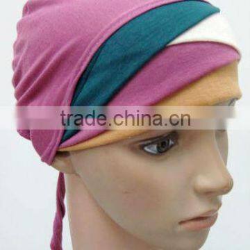U088 Newest design colorful crossover islamic inner cap muslim underscarf