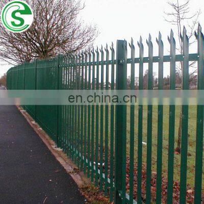 Powder coated black faux wrought iron fence steel fencing thailand