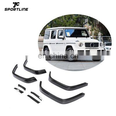 JCSPORTLINE Dry Carbon Fiber G63 Wheel Arch Fender Flare for Mercedes-Benz G500 G550 G63 AMG Base Sport Utility 4-Door