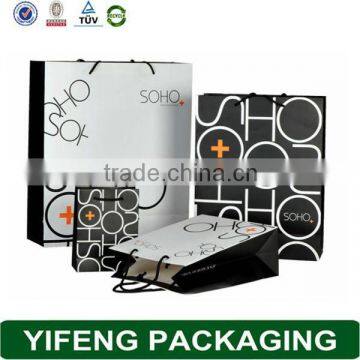 Customize Logo Black & White Printing Paper Bag With Handle photo-6