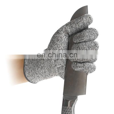 Food Grade HPPE Cut Resistant Gloves Liner lining EN388 Level 5 D