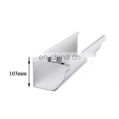 Green high quality building material villa roof PVC plastic drainage system white rain gutter