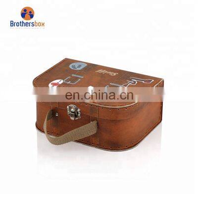 Glossy Lamination Printing Handling and Handmade Feature kraft paper suitcase