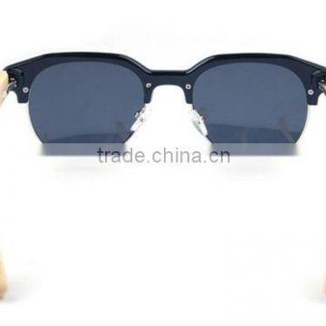 Made by Hand Wood Temple Semi Rimless Half Frame Rimmed Polarized Sungalsses photo-5