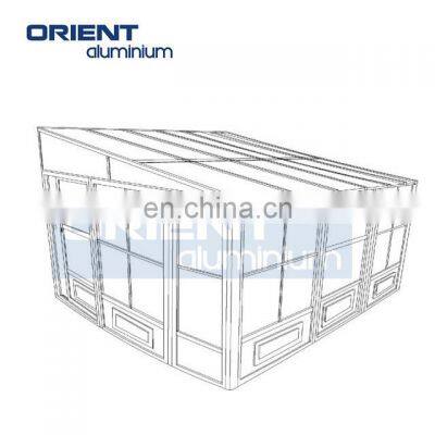 Seasons Solarium Aluminum Triangle Roof Sun Room Glass House Design Factory Supplier photo-3