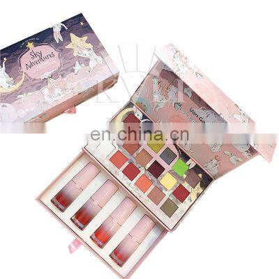 Innovate Cosmetic drawer storage box include lipstick and eyeshadow palette paper box gift set packaging