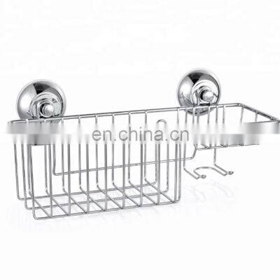 Bathroom Wall Mounted Storage Racks Bath Basket Wire Storage Rack Suction Cup Corner Shower Caddy