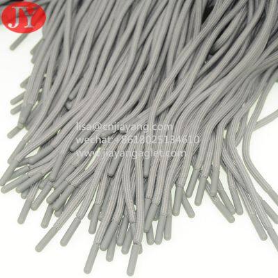 Custom Polyester Round Cord With Core Injetion Palstic Aglet Accept 8 kg Tensile Test Shoelace Aglet photo-2