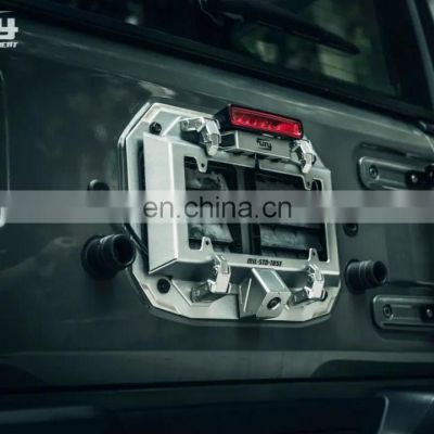 Aluminum License Plate for Jeep Wrangler JL 18+ sliver Tail Door License Cover 4x4 Accessories Manufacture from Maiker