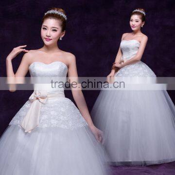 C71493A Wedding white ribbons Gown wedding dresses