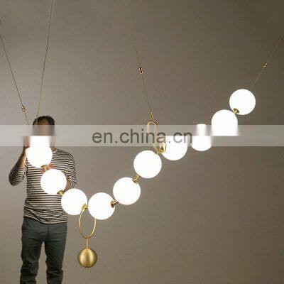 Светильник-карандаш Nordic Stair LED, простой современный, для столовой в вилле, длинный подвесной светильник для украшения дома
