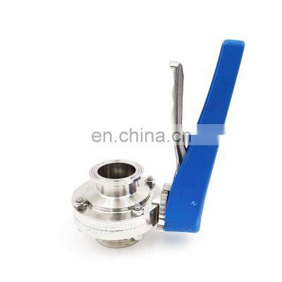 SS316 1.5 Inch Sanitary TC Butterfly Valve for Beer