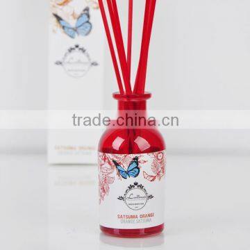 Air Freshener Home fragrance Aroma Reed Diffuser with beautiful red glass bottle SA-2255