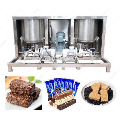 High Efficiency Full Automatic Chocolate Waffle Production Line Wafer Biscuit Making Machine Chocolate Coated Wafer Equipment