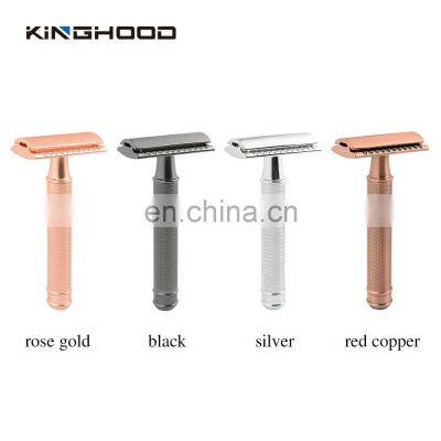 Cnc Metal Double Edge Safety Razor Shave Black Men Luxury Reusable Razor photo-5
