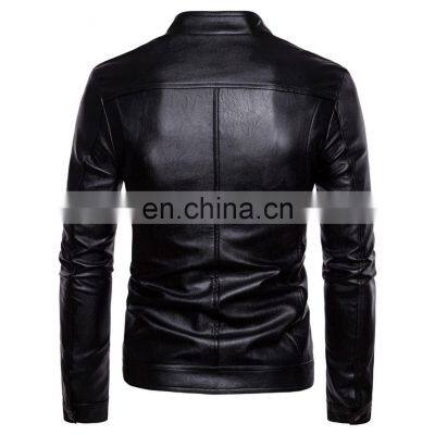 2022 Arrival Unisex Design Color Block Men Genuine Leather Jacket Custom High Quality Men Leather Jacket photo-2