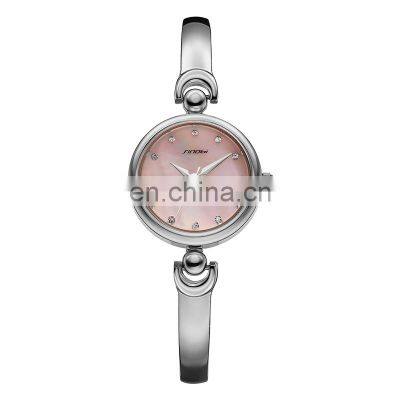 SINOBI New Luxury Bracelet Watch For Ladies Diamond Dial Quartz Watches For Woman Dress Watch Jewelry Custom Logo OEM S9549L