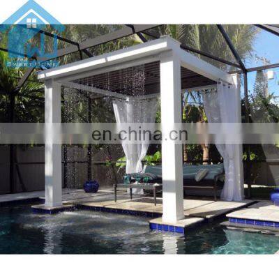 Modern Design Aluminium Frame Terrace Waterproof Metal Garden Decorative Pergola electric aluminum pergola louver