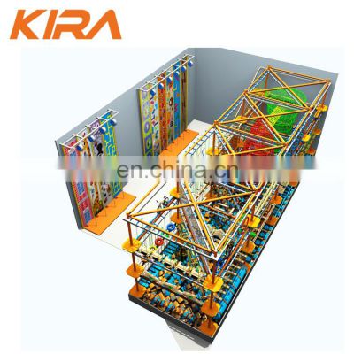 Indoor Obstacle Course Climbing Customized Rope Course Tower Fit For Team Building