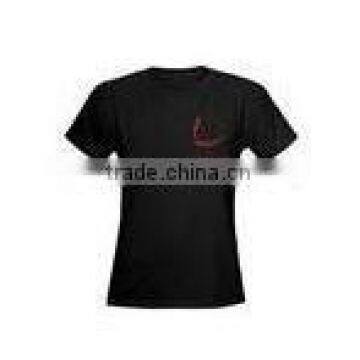 Black Color Crew-Neck Casual T-Shirts