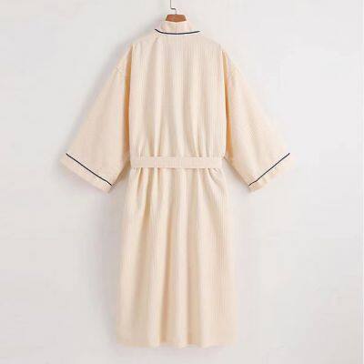 Export European Size Hotel Style Waffle Bathrobe ,Diamond Robe, SPA Bathrobe/OEM(KW1146) photo-3