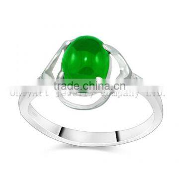nature jade sterling silver 925 ring