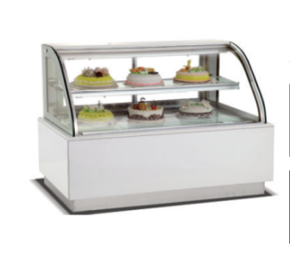 Kitchen Equipment Counter Food Cube Shape Display Warmer Glass Cake Showcase Square Warming Cabinet