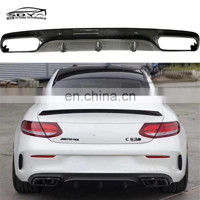 W205 C Class Coupe AMG Style High Quality Carbon Fiber Rear Diffuser Rear Bumper Lip For Mercedes Benz W205 C43 C63 Coupe