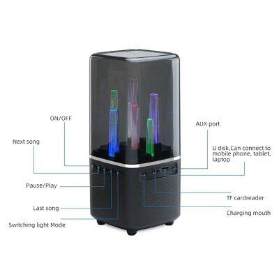 New Arrival Hot Selling TWS 5.0 Bluetooth Speaker Night Light RGB LED Lamp Loudspeaker Surround Soundbar Speaker Outdoor Music photo-5