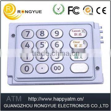 hot selling high quality 445-0717253 ATM machine parts NCR 6625 Pin Pad numeric metal keypad atm skimming keypad