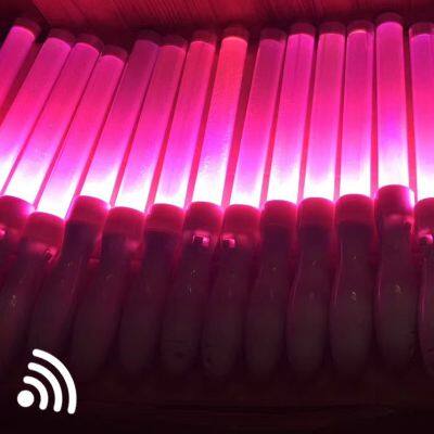 Custom LOGO Radio Control LED Light up Sticks DMX Controllable Remote Glow Favor LED Stick