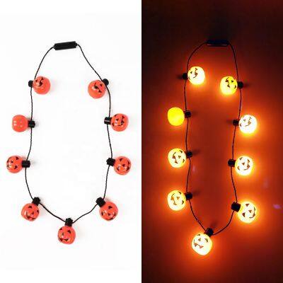 Halloween Supplies Light Up Toys Led Pumpkin Necklace Party Decoration photo-2