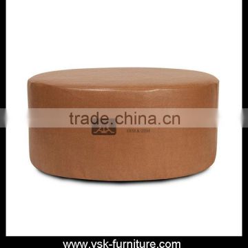 OT-112 Brown Color Micro Fibre Leather Pouf