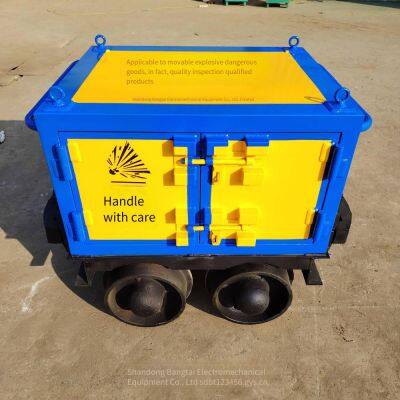 Mine Cars for Transporting Explosives in Mines, Track-type Storage and Transportation Explosive Cars, Qilu Bangtai Mine Car Explosive Boxes