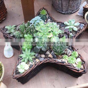 American Country Style Wicker Flower Basket for Sale