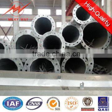 25m high voltage hot dip galvanized pole electric pole for transmission pole